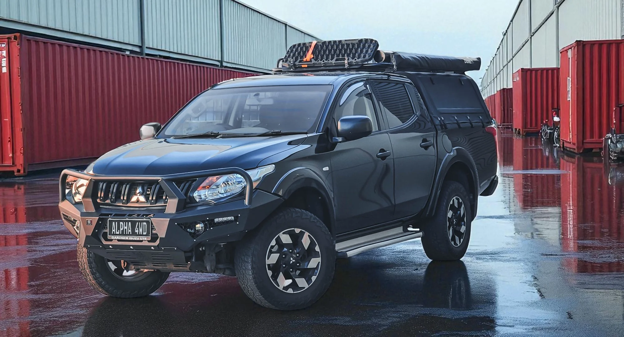 Alpha 4WD Pack Steel Bull Bar for Mitsubishi Triton MQ 2015 - 2018 - Image 3