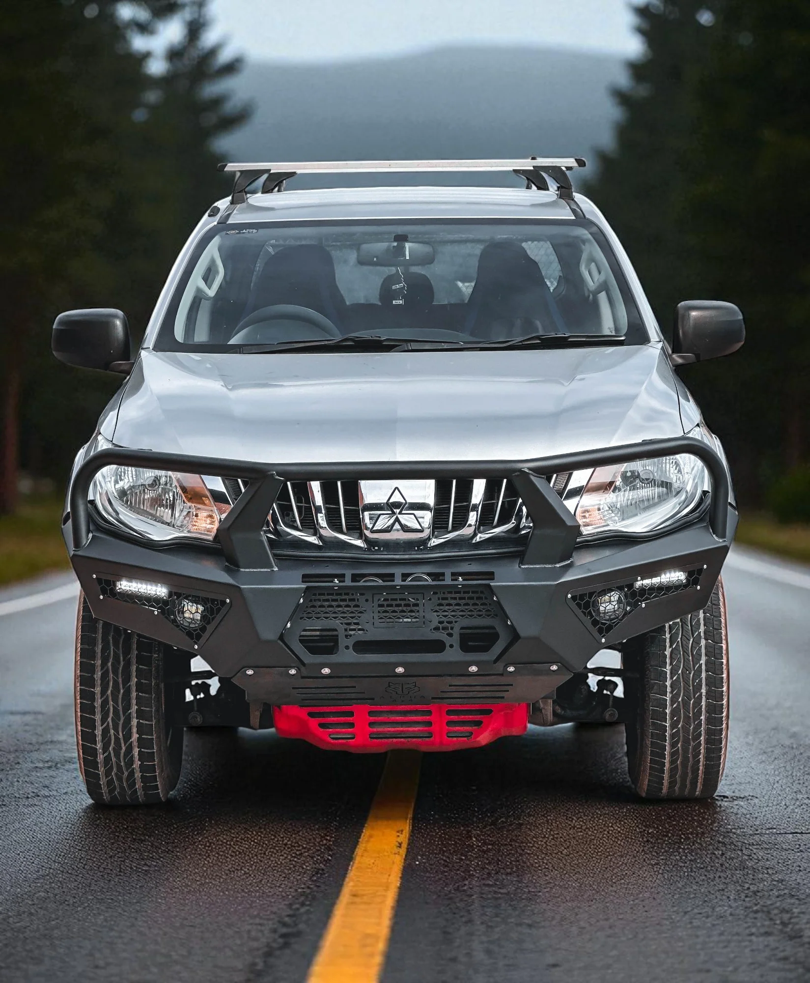 Alpha 4WD Pack Steel Bull Bar for Mitsubishi Triton MQ 2015 - 2018 - Image 5