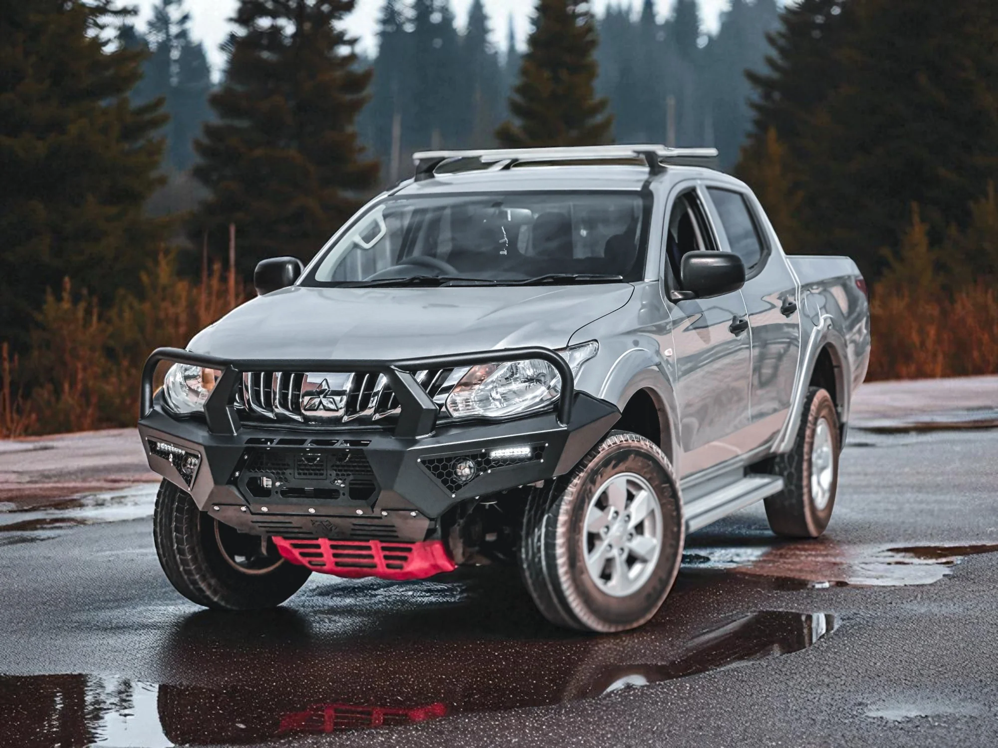 Alpha 4WD Pack Steel Bull Bar for Mitsubishi Triton MQ 2015 - 2018 - Image 6