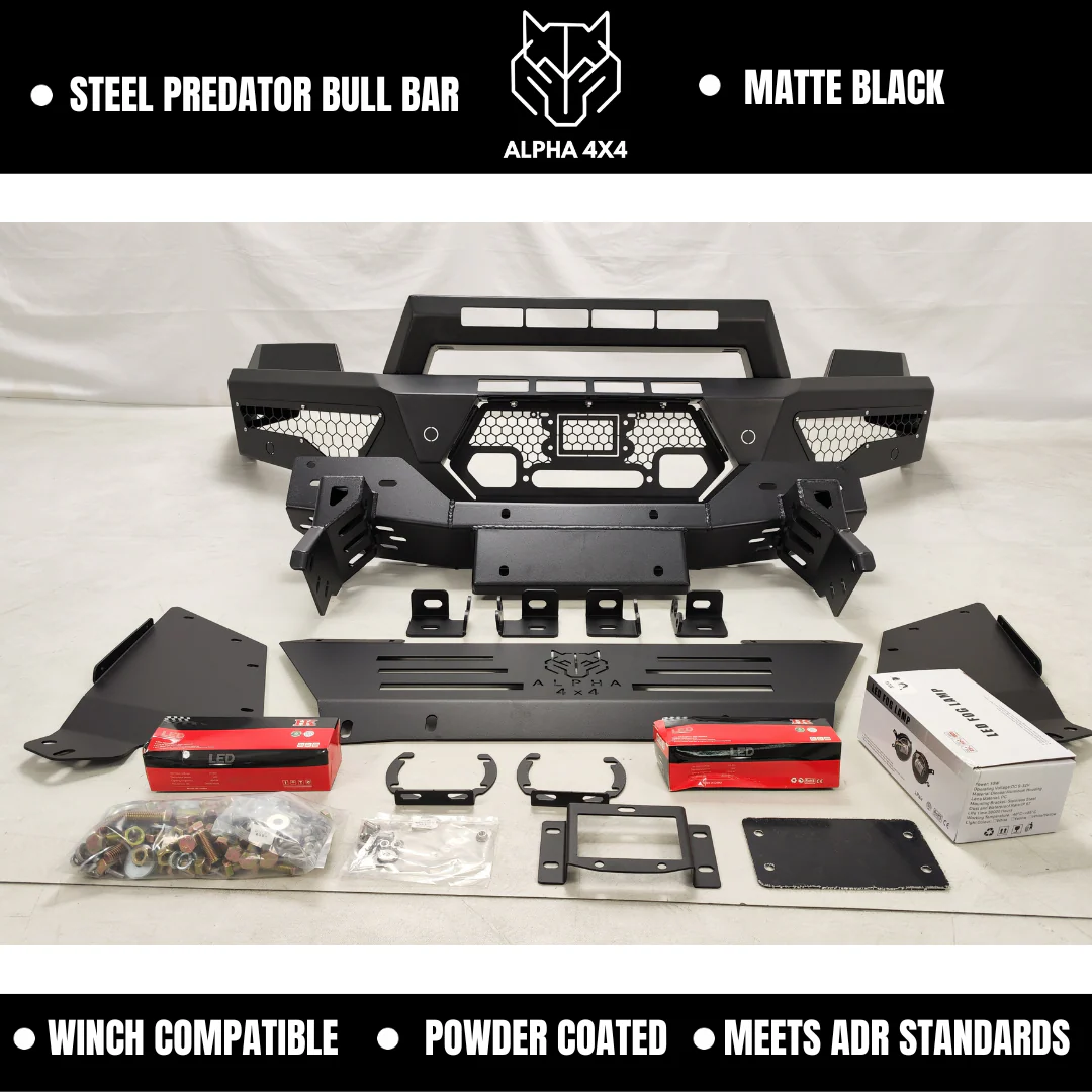 Alpha 4WD Predator Steel Bull Bar for Ford Ranger 2015 - 2022 PX 2 3 - Image 13