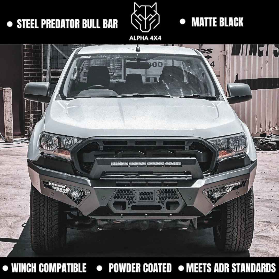 Alpha 4WD Predator Steel Bull Bar for Ford Ranger 2015 - 2022 PX 2 3 - Image 3
