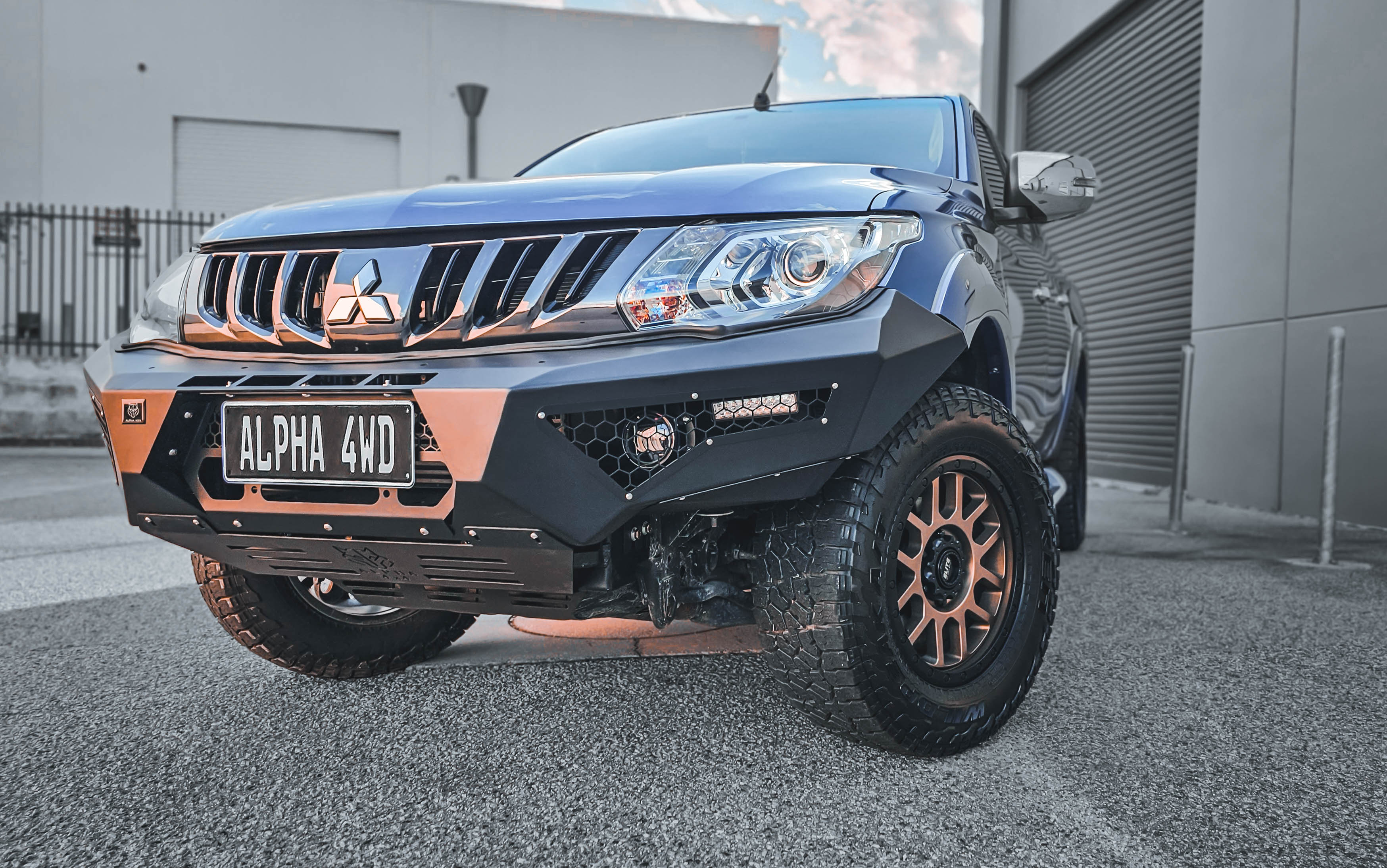 Alpha 4WD Predator Steel Bull Bar for Mitsubishi Triton MQ 2015 - 2018 - Image 6