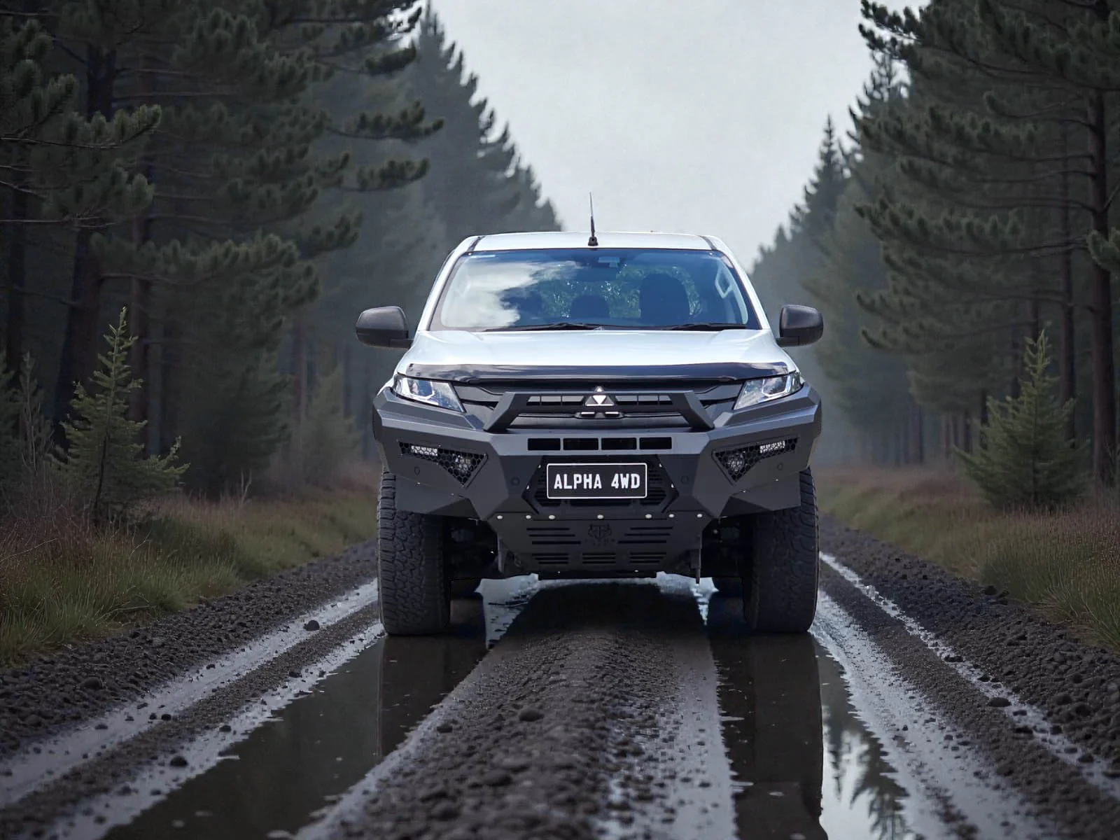 Alpha 4WD Predator Steel Bull Bar for Mitsubishi Triton MR 2019+ - Image 4