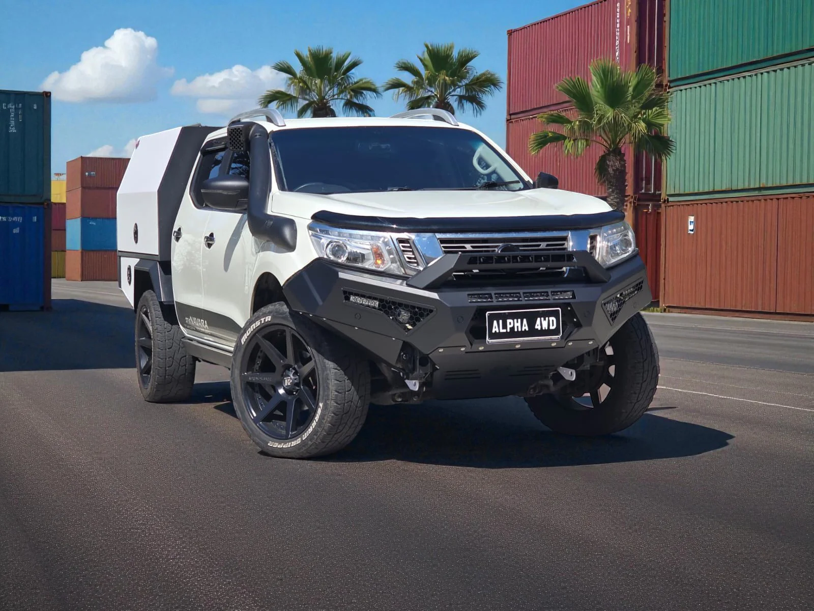 Alpha 4WD Predator Steel Bull Bar for Nissan Navara NP300 D23 - Image 8