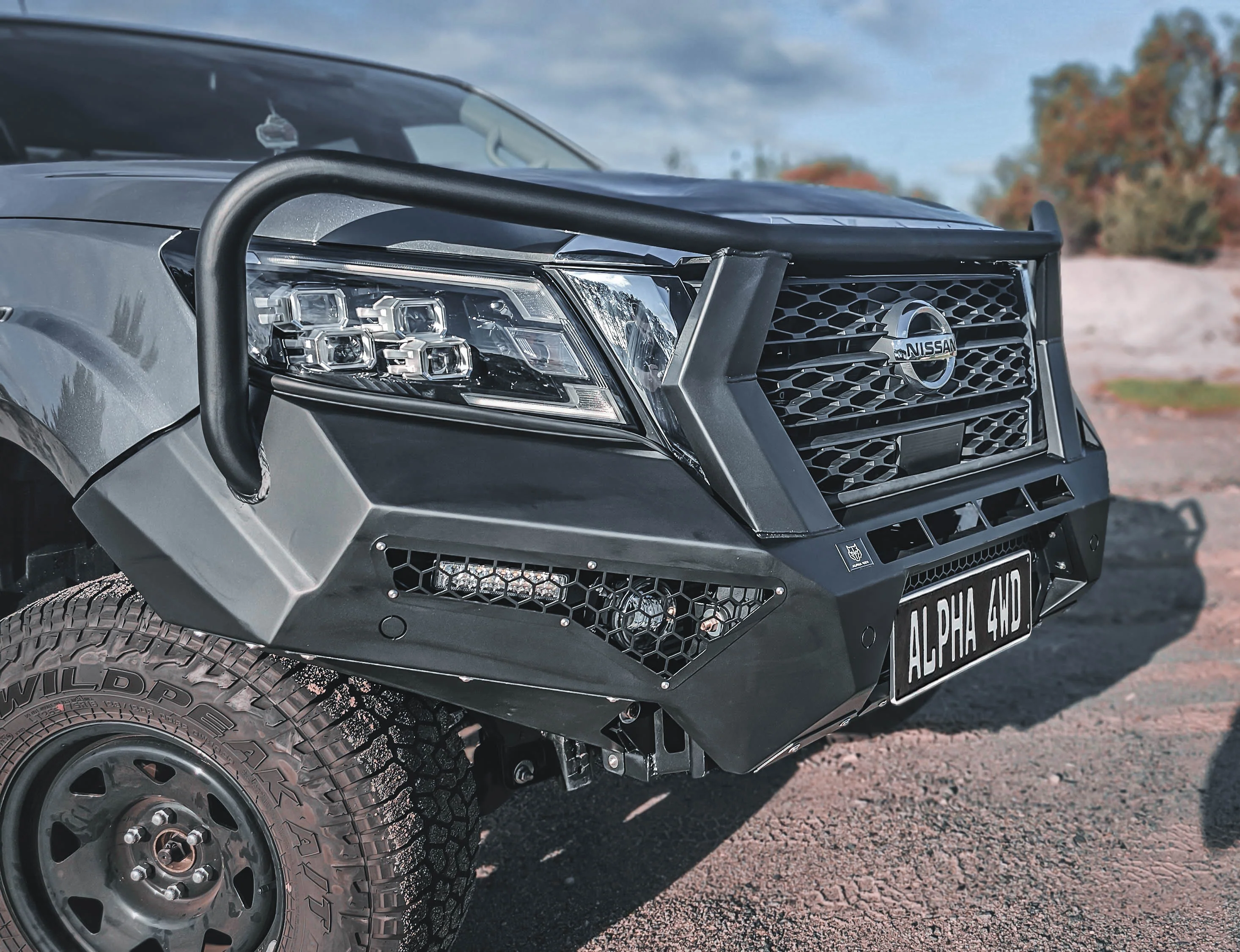 Alpha 4WD Steel Pack Bull Bar for Nissan Navara NP300 D23 2021+ - Image 6