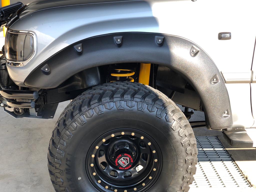 Matte Black Jungle Fender Flares suit Toyota Landcruiser 80 Series - Image 3